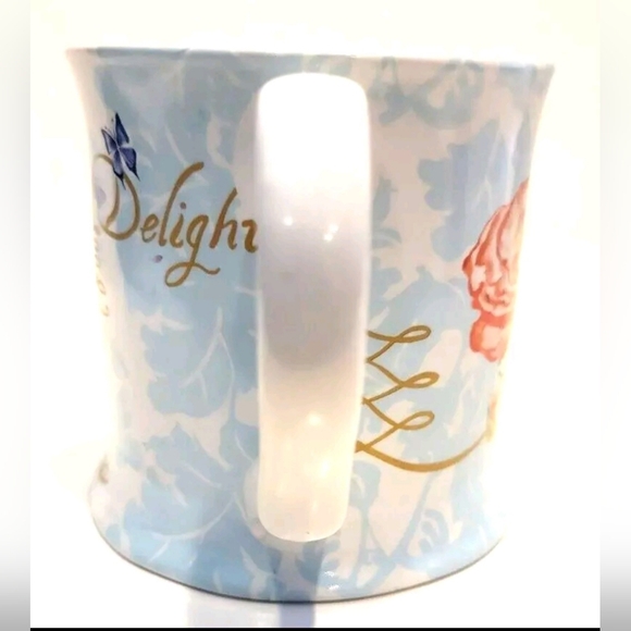 Julia Minasian DELIGHT Painted Floral Mug Coastline Imports pre-owned - Picture 4 of 10